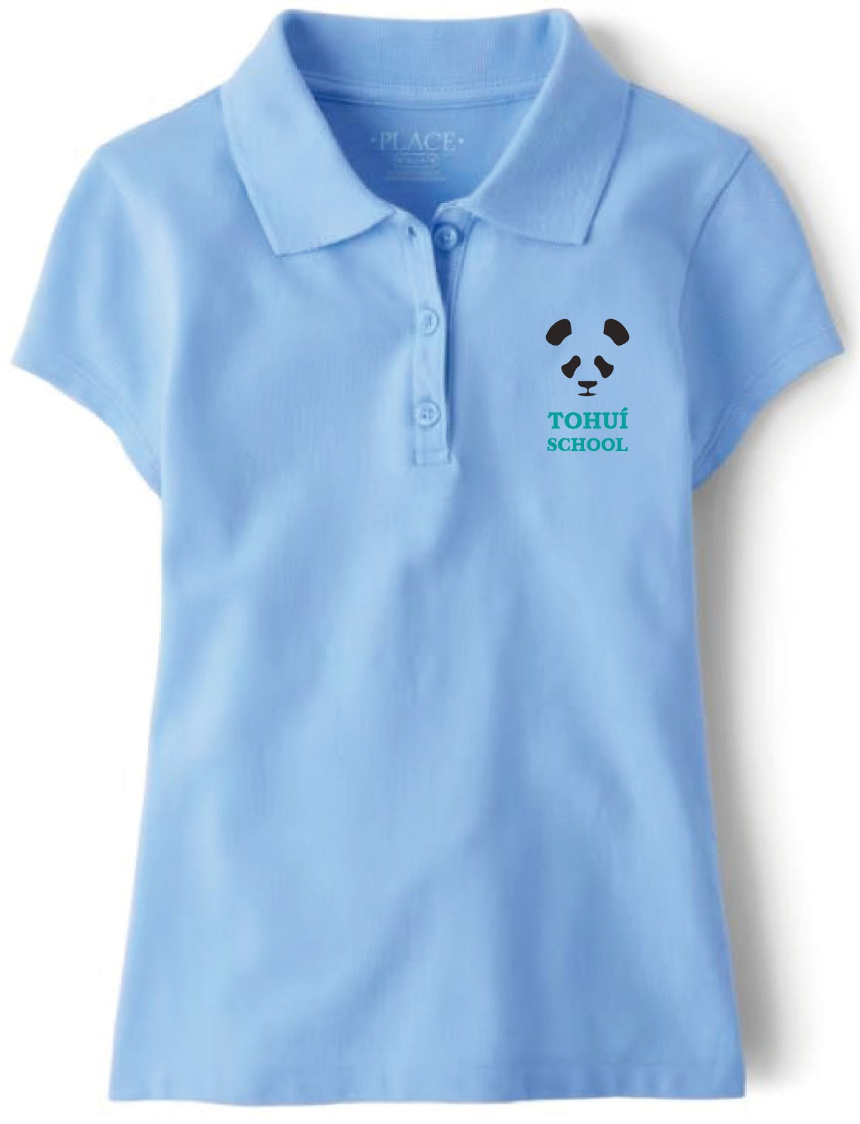 Light Blue (Daybreak) Short-Sleeve Polo Shirt Girls