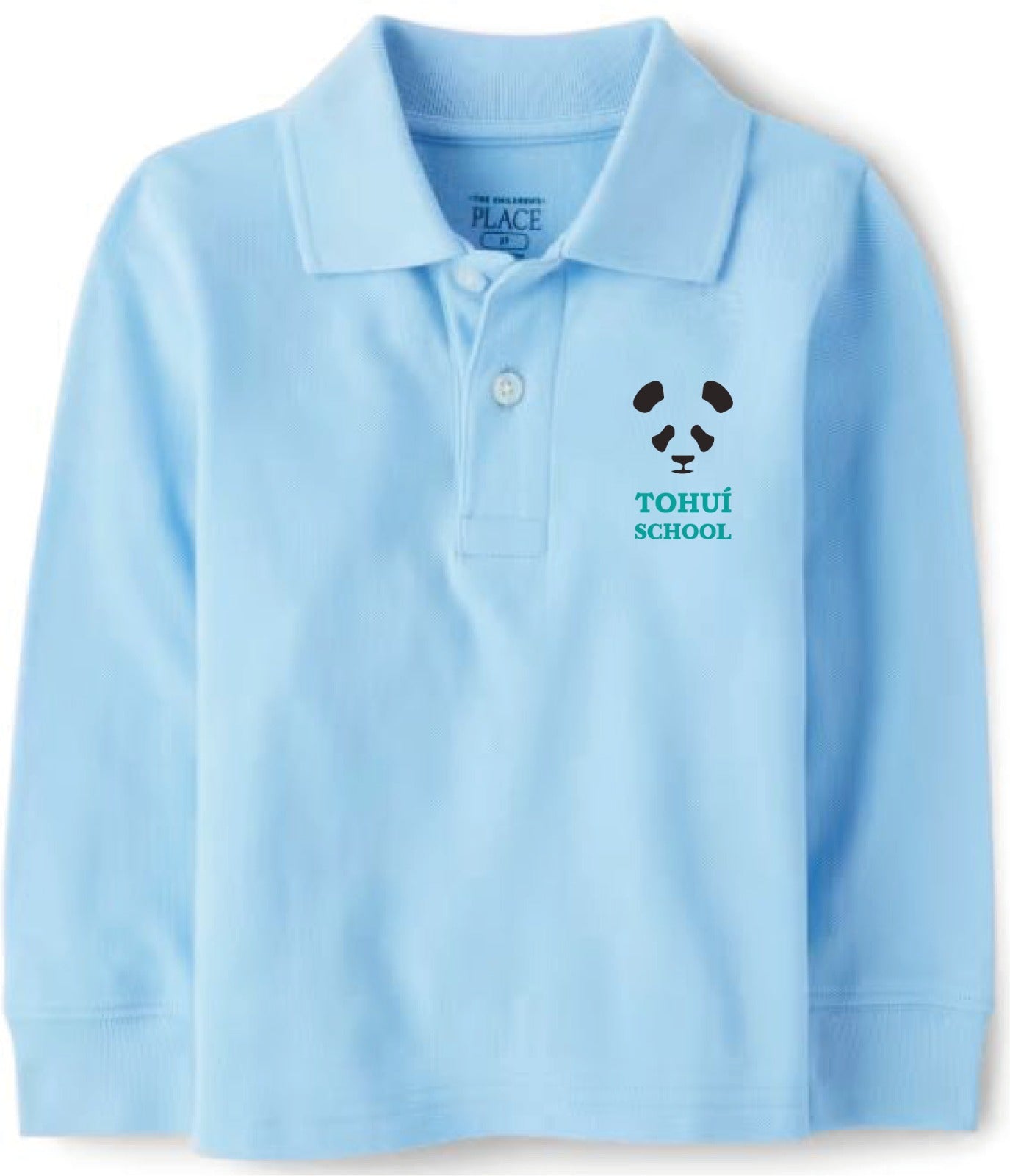 Light Blue (Brook) Long-Sleeve Polo Shirt Boys