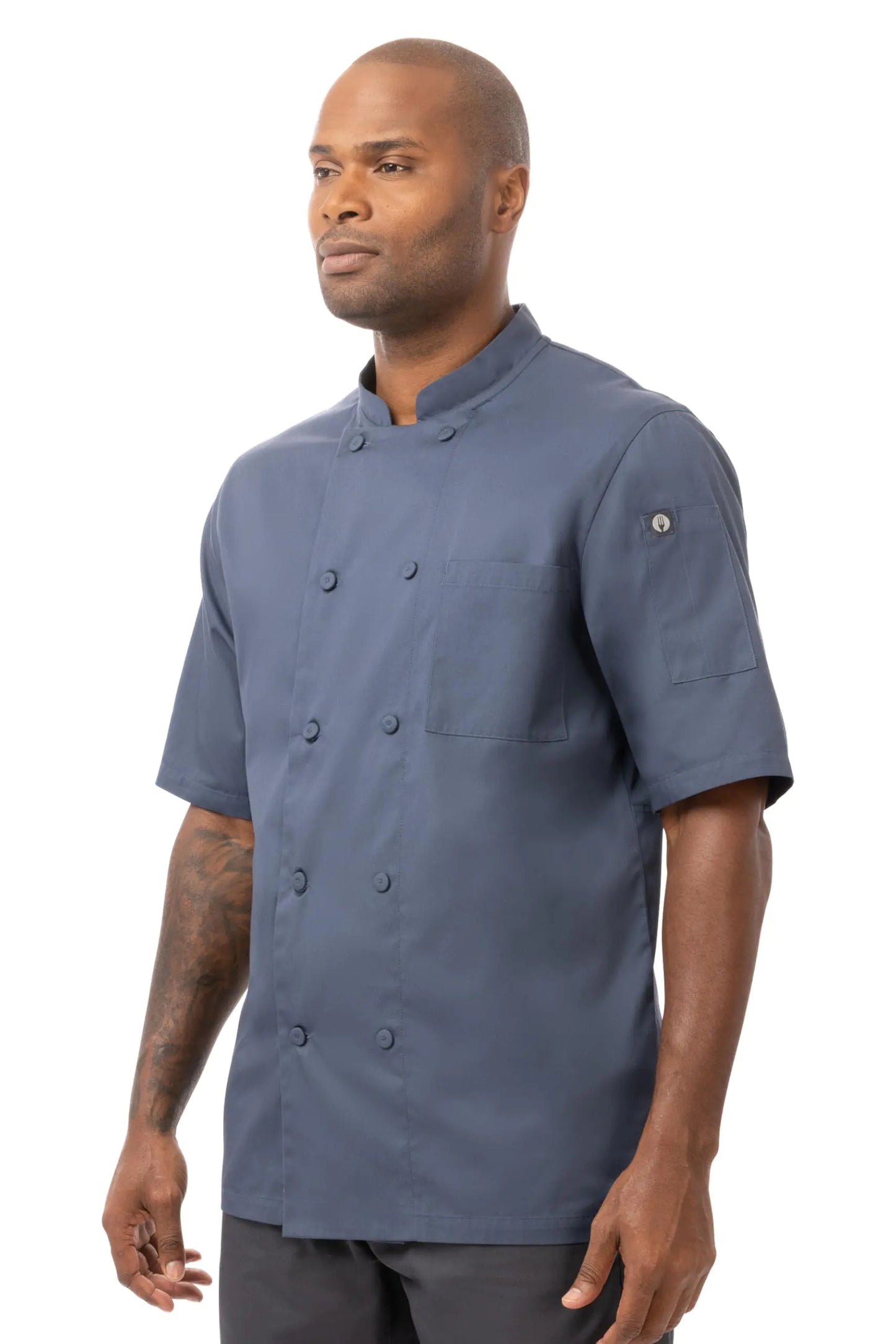 Chef Works Mens Montreal Cool Vent Chef Coat Blue 5X-Large