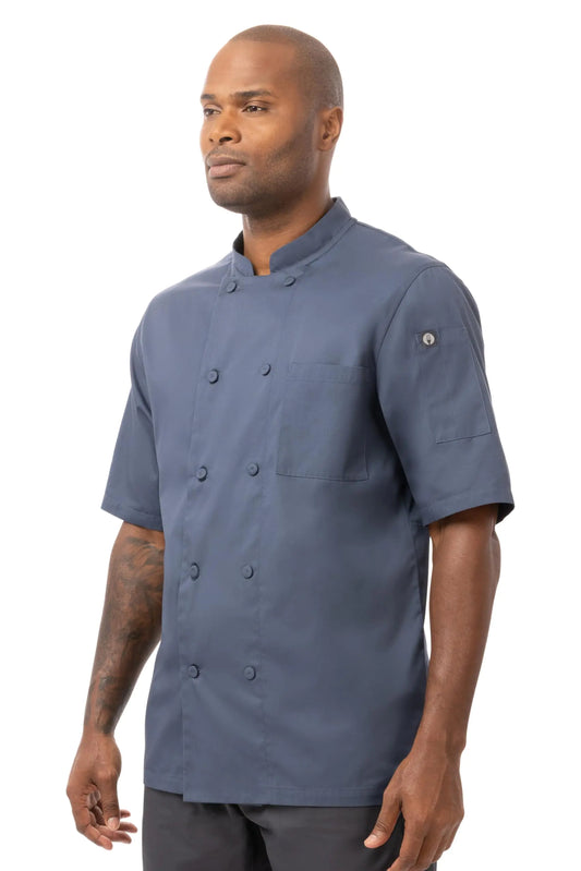 Chef Works Mens Montreal Cool Vent Chef Coat Blue 5X-Large