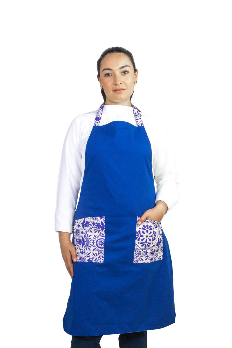 Duo Apron (Silver & Blue)