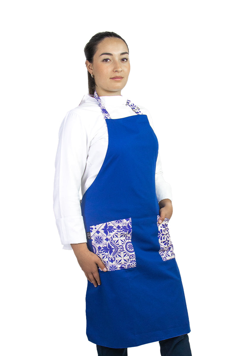 Duo Apron (Silver & Blue)