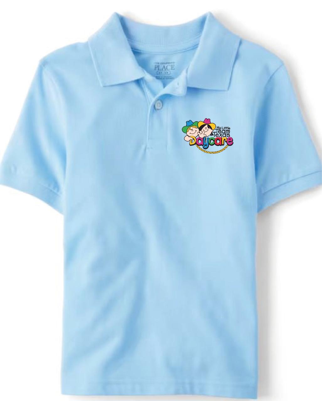 Light Blue (Brook) Short-Sleeve Polo Shirt Boys