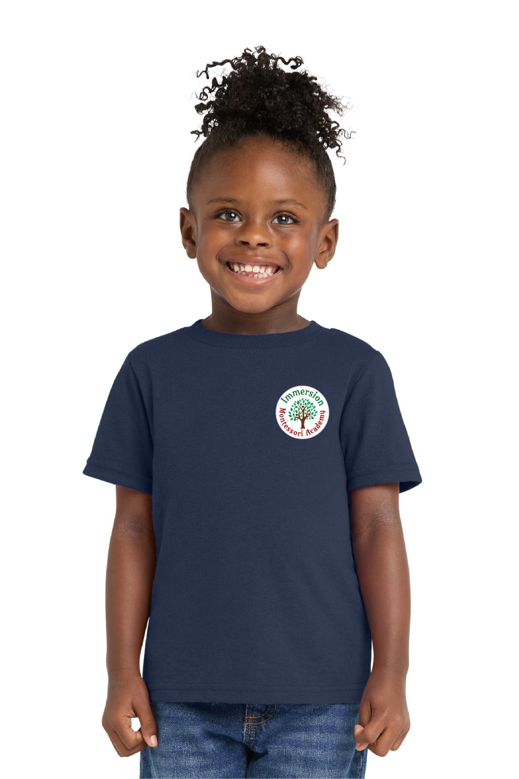 Navy Short Sleeve T Shirt  Montessori